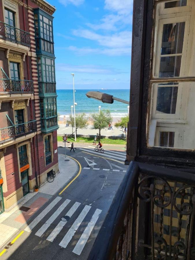 122A - Emblematica Vivienda En Playa San Lorenzo Gijón Zewnętrze zdjęcie